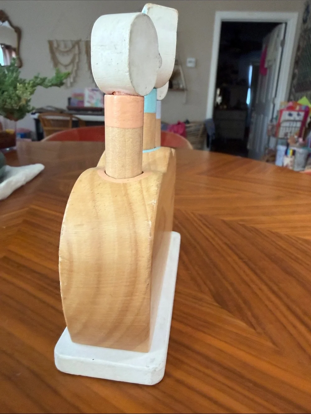 Cute French wood spring toy animals bugs